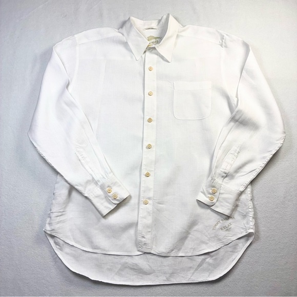 Tommy Bahama Linen Shirt Mens Large White Relax Button Up Long Sleeve Casual - Picture 2 of 8